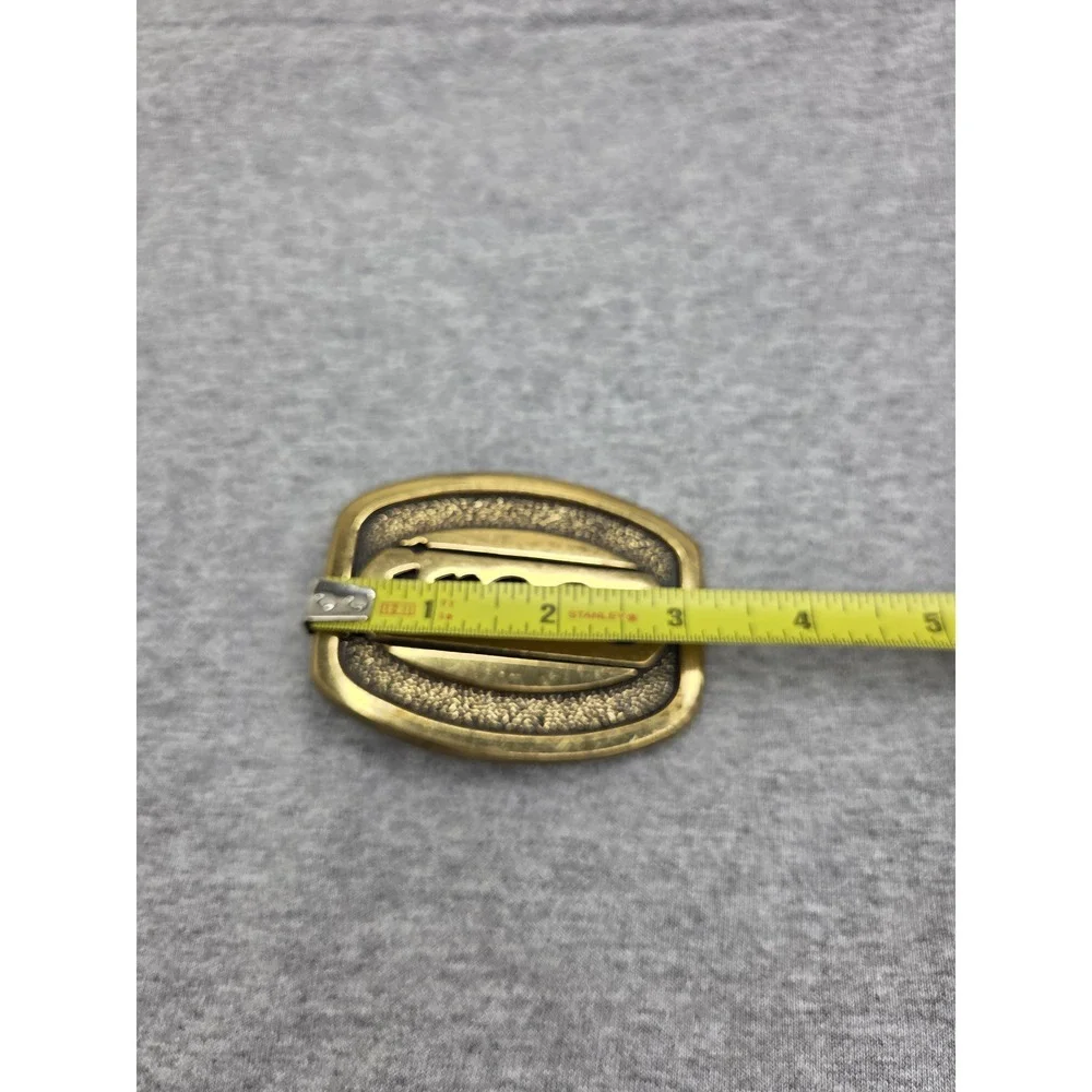 Vintage Solid Brass Ireco BTS 1981 Mining Belt Buckle
